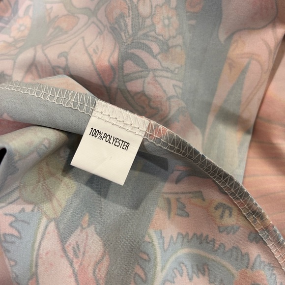 Dalia MacPhee Pink Floral Hostess Maxi Long Dress - Size Large - Picture 8 of 9